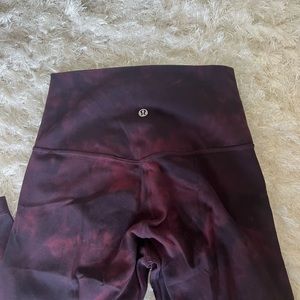 purple and black tiedye leggings
